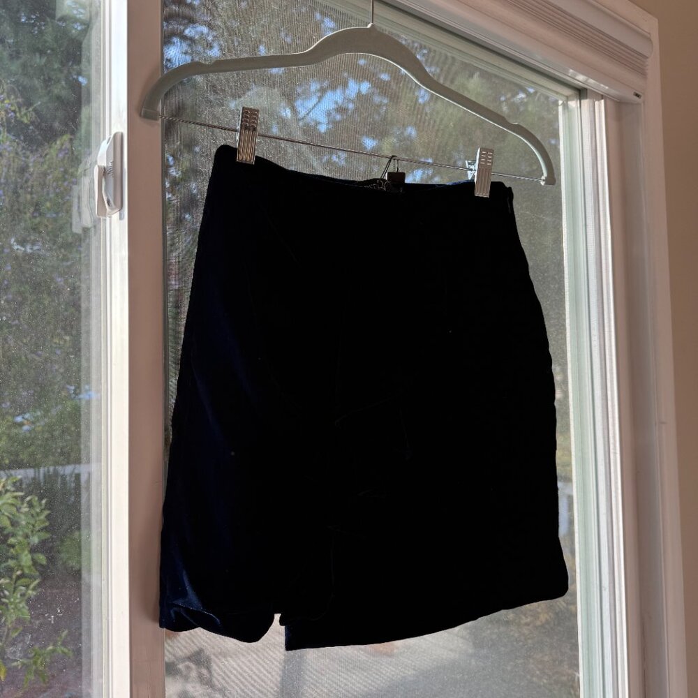PatBO Velvet Ruffle Mini Skirt - Picture 2 of 4
